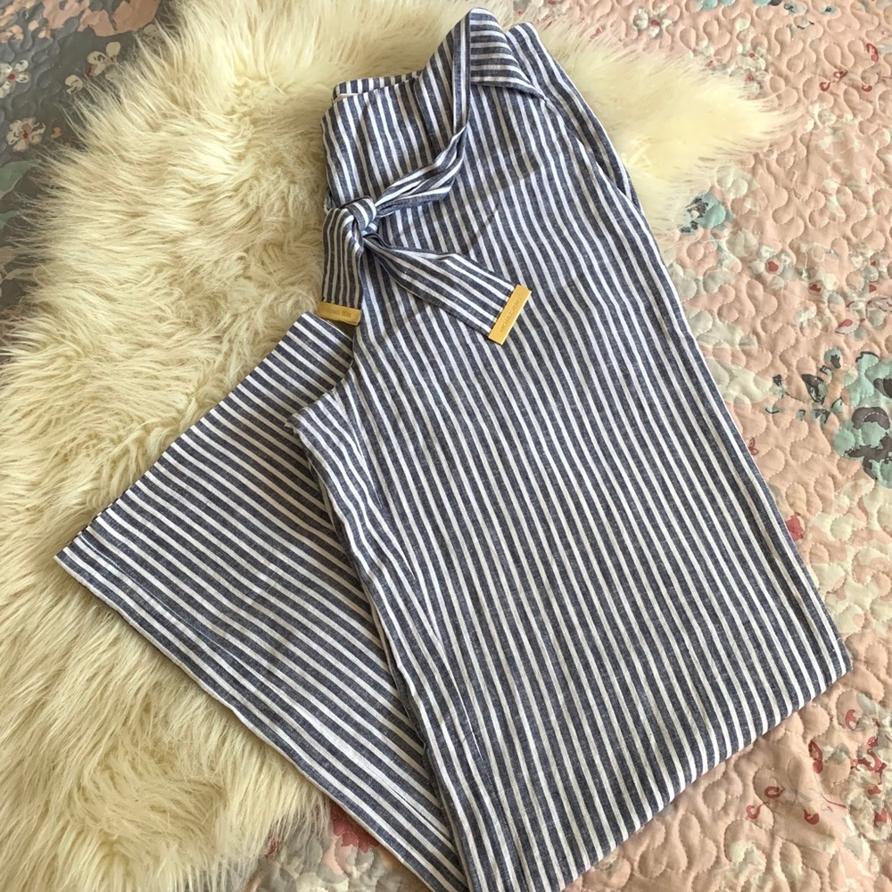 Michael kors striped tie-waist